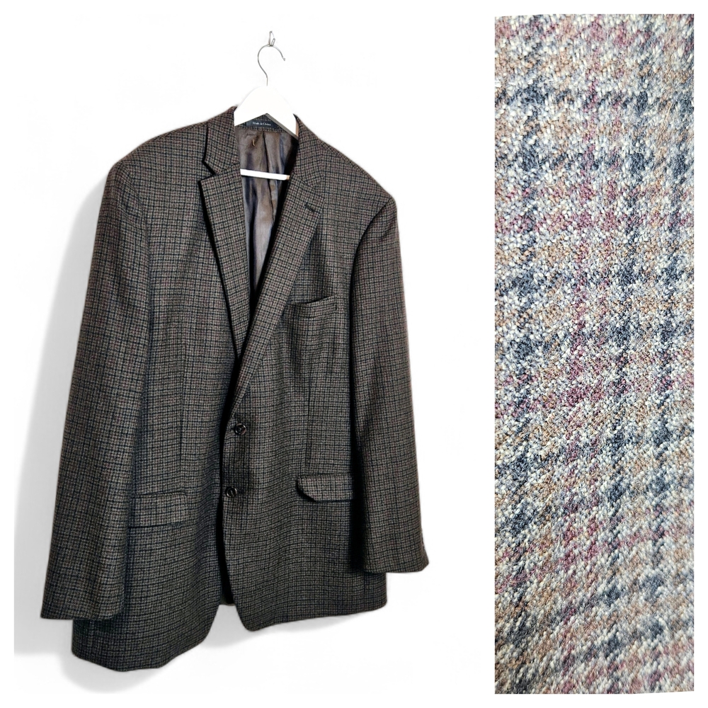 Lauren Ralph Lauren 100% Wool Sport Coat Blazer Men's 48L Two Button Brown